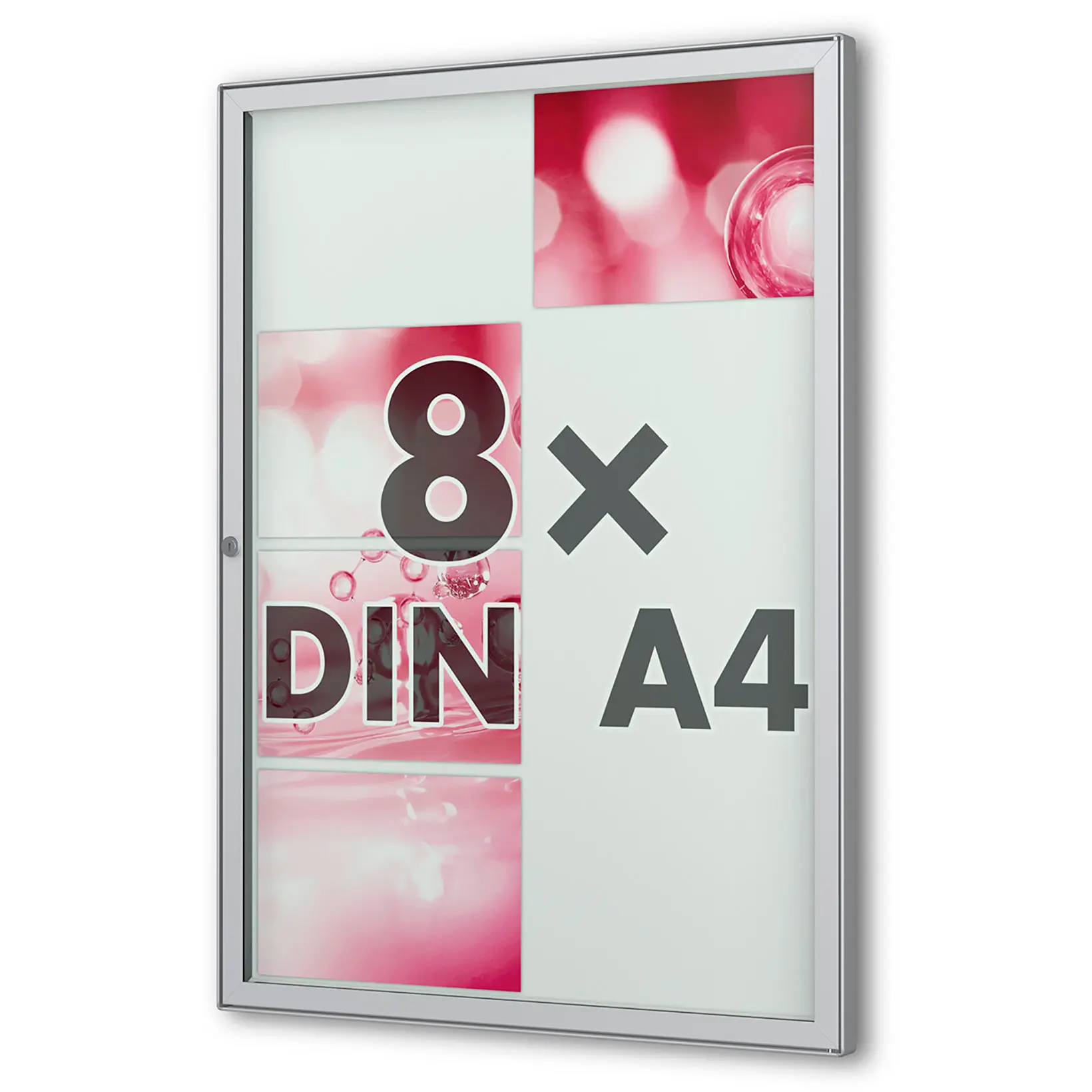 8 x DIN A4 Flachschaukasten Tesus - hoch - gerundet